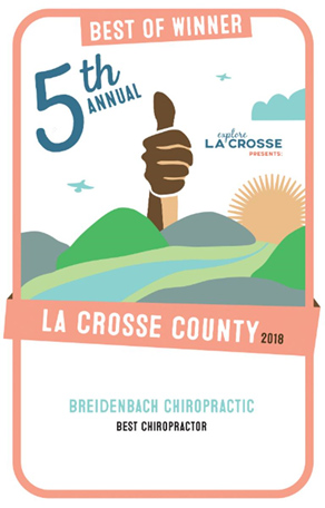 Best of La Crosse County 2018 — Best Chiropractor, Breidenbach Chiropractic