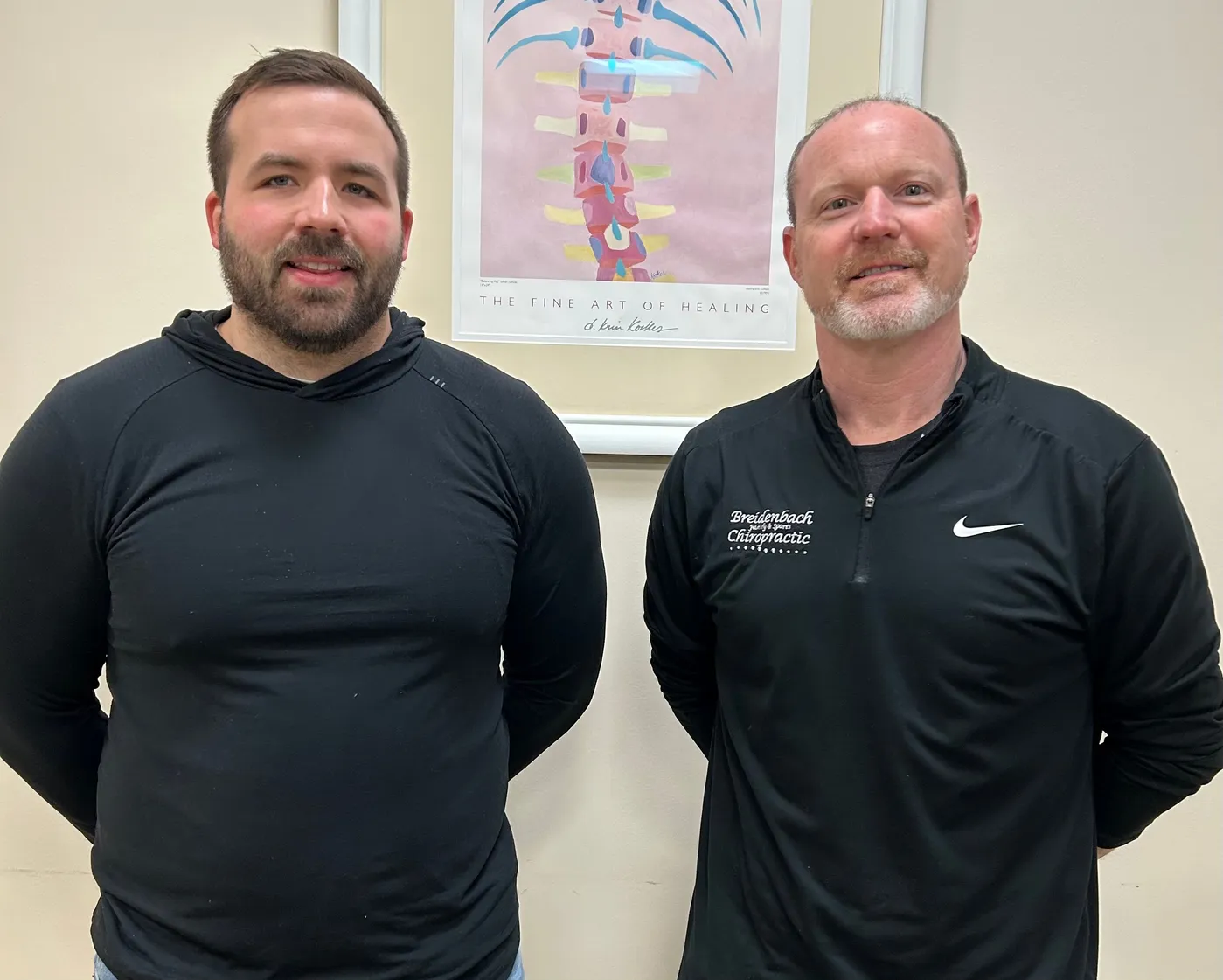 Dr. Taylor Andrews and Dr. Ben Breidenbach at Breidenbach Family & Sports Chiropractic in La Crosse